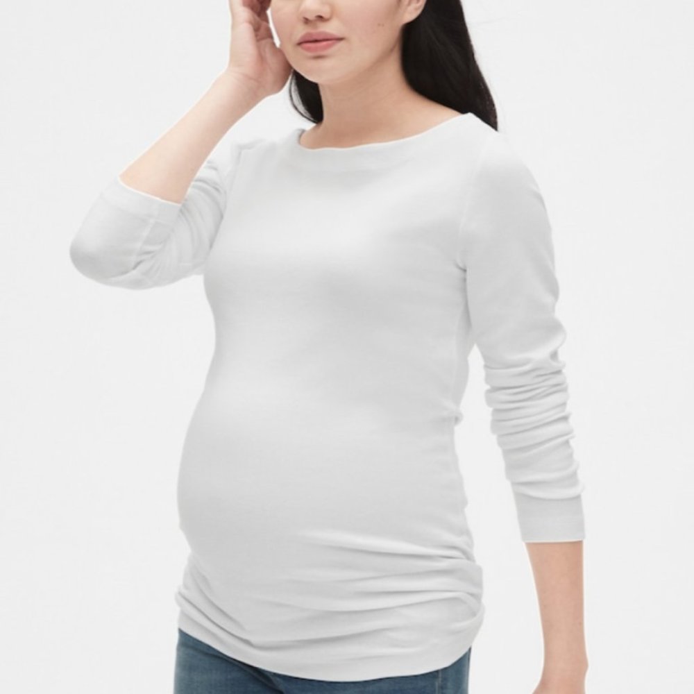Gap Maternity Medium white long sleeve shirt NWT